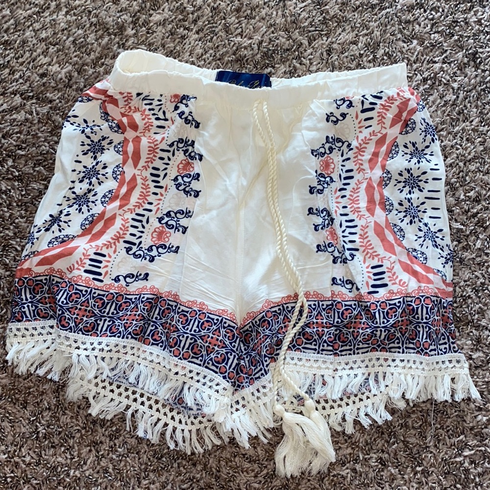 cute pattern flowy shorts